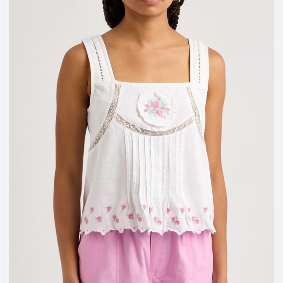 NWT Damson Madder Nancy Floral Embroidered Top - Picture 1 of 6